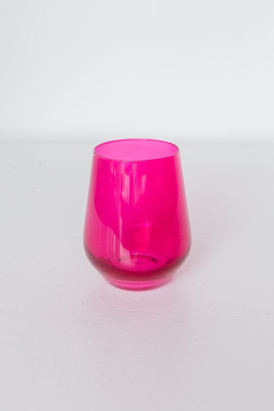 Estelle Colored Glass Estelle Colored Wine Stemless - Set of 2 {Viva Magenta (Our Fuchsia)} - view 2
