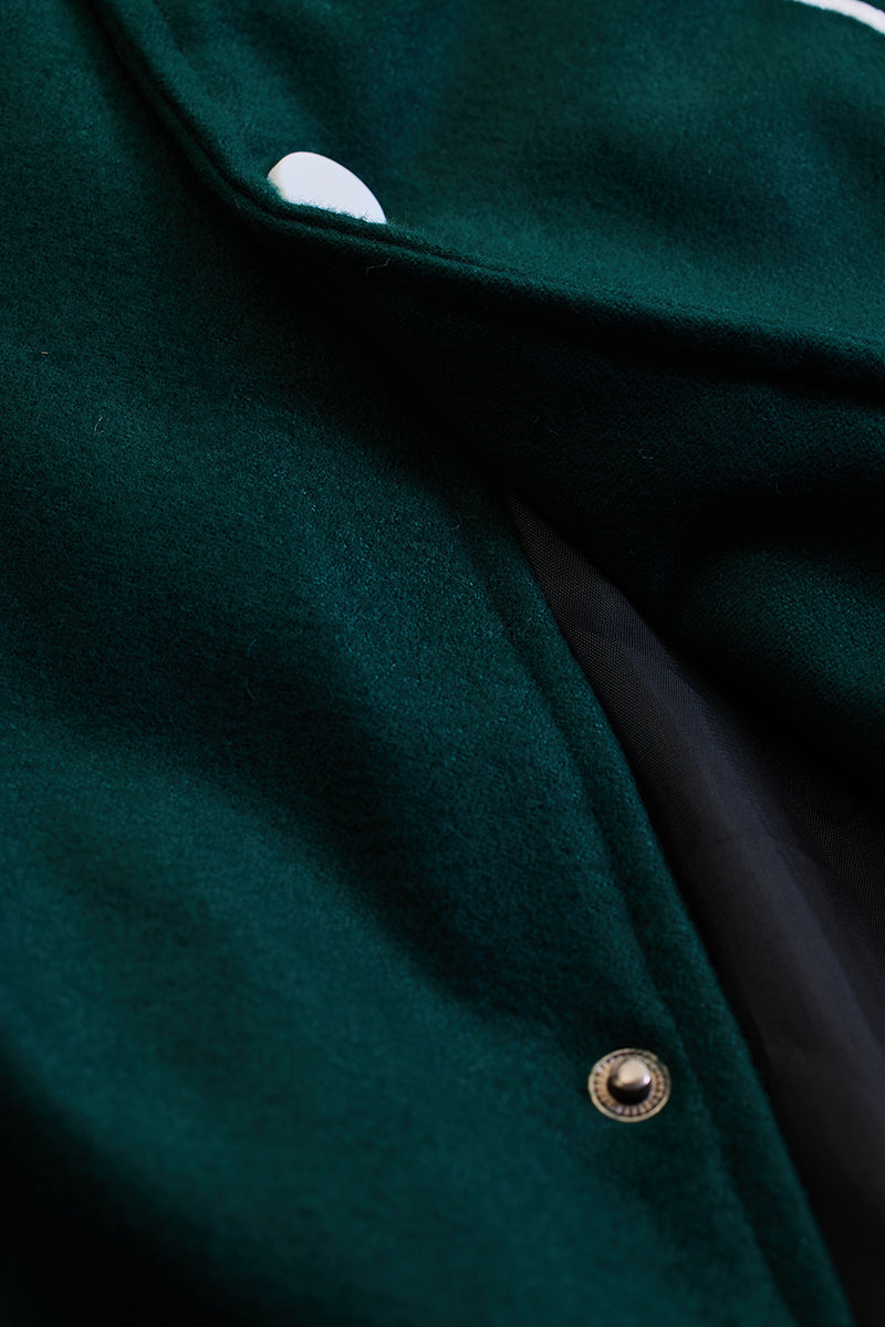 SNITCH Legends Anarchy Dark Green Varsity Jacket - view 12