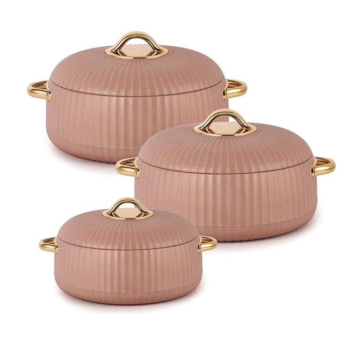 Cello Aurum Luxury Inner Stainless Steel Insulated Casserole Set | Set of 3 Pcs - view 6