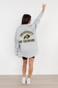 MADI X GC Colorado Buffaloes Way To Go Soft, Long Sleeve Cotton-blend Collared Overshirt With Button Cuffs By Madi Prewett Troutt
