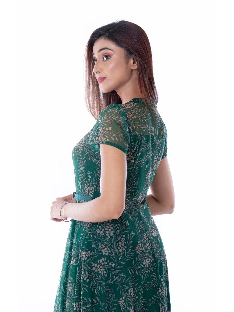 BlackTree Green Floral Dress.