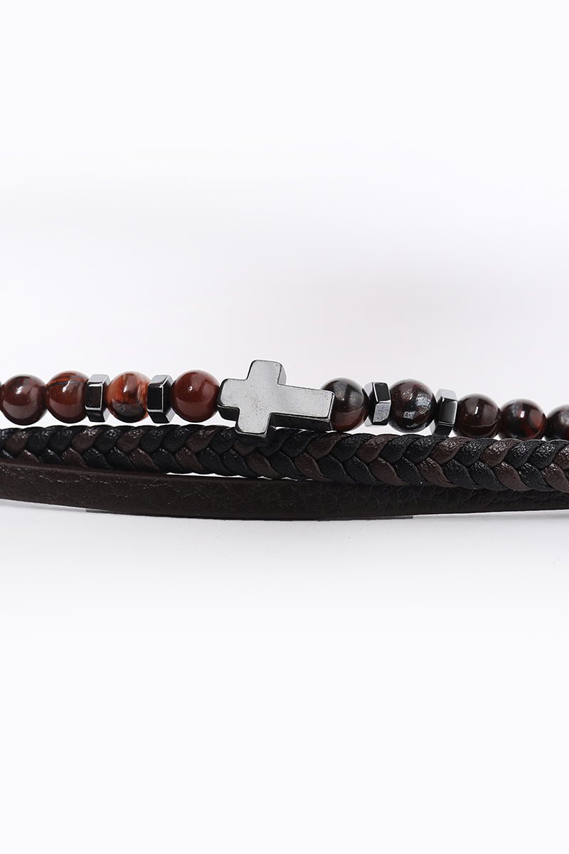 SNITCH Cedarstone Bead Bracelet – Brown