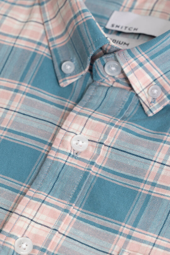 SNITCH Tartan Square Blue Checks Shirt - view 2