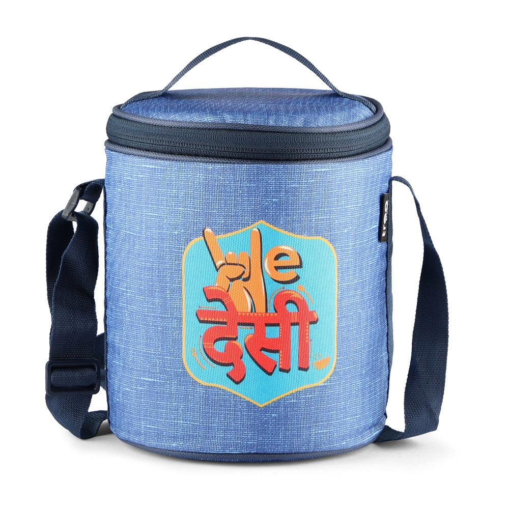 "We Desi" - Glass Tiffin with Printed Jacket (Milton) - view 7