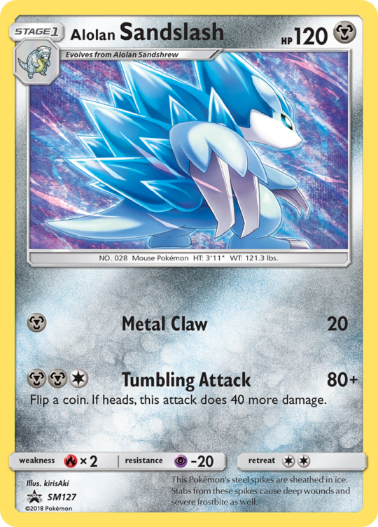 Promo smp-sm127 holo – Pokémon Alolan Sandslash - SM127 - Promo [smp-SM127] [Holo] - Alolan Sandslash - SM127 - Promo