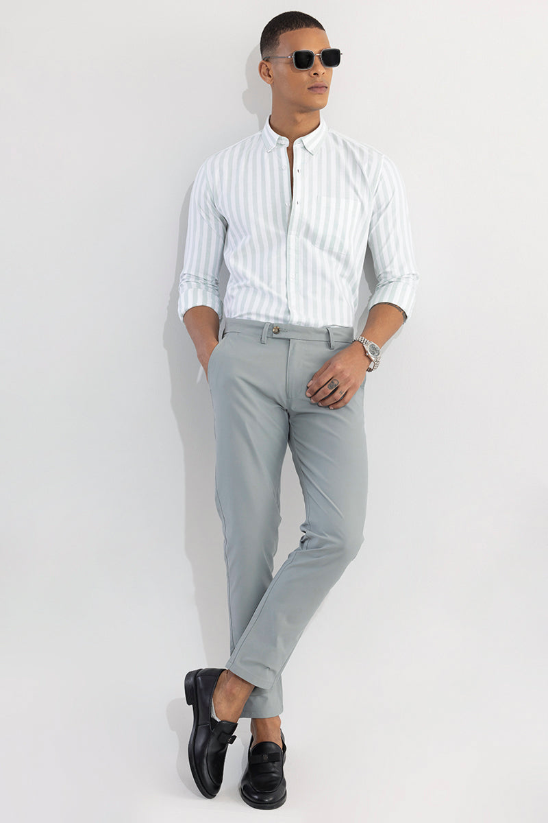 SNITCH Pinstripe Green Shirt - view 3