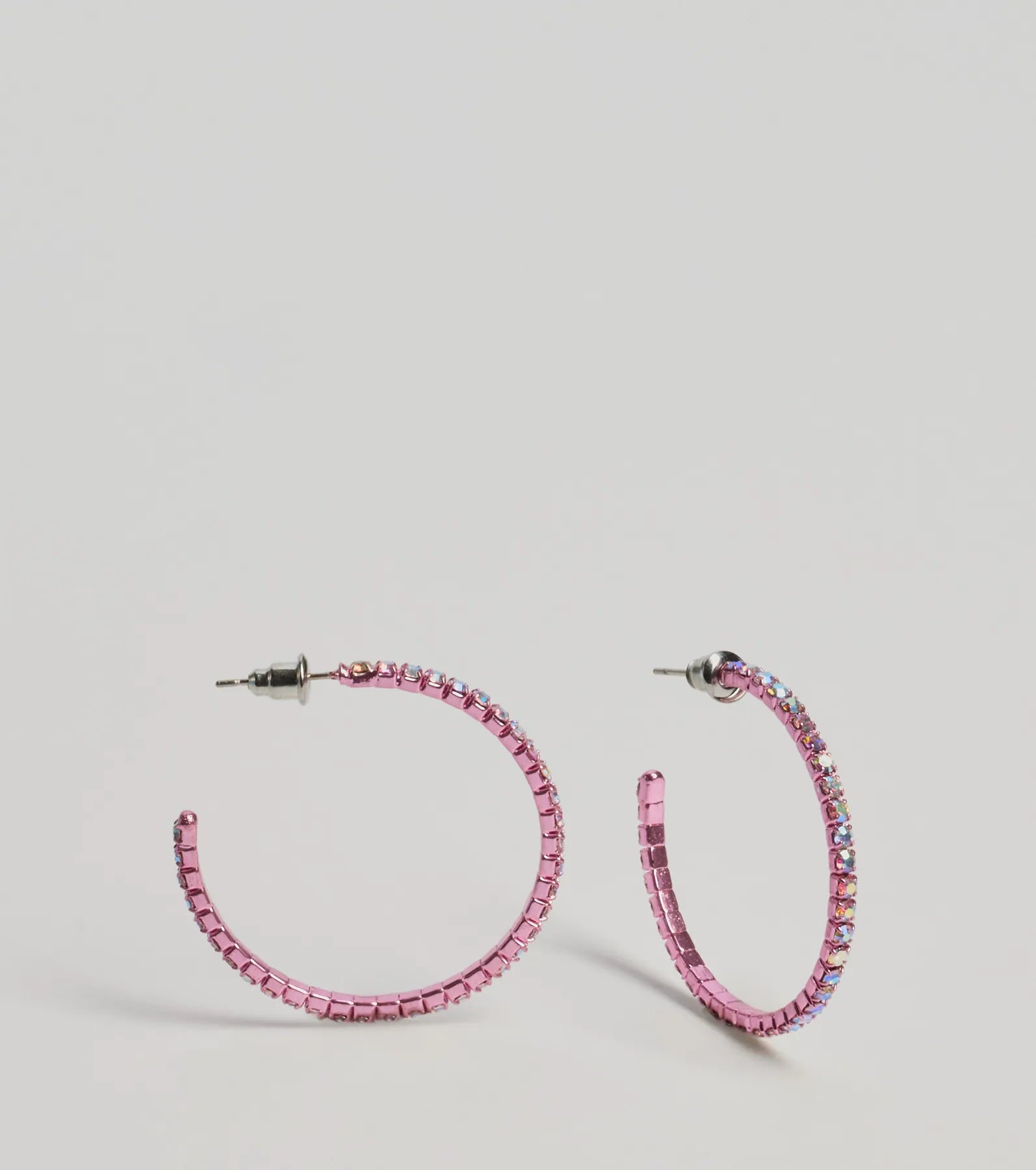 Windsor Glam Impression Rhinestone Hoop Earrings - view 2