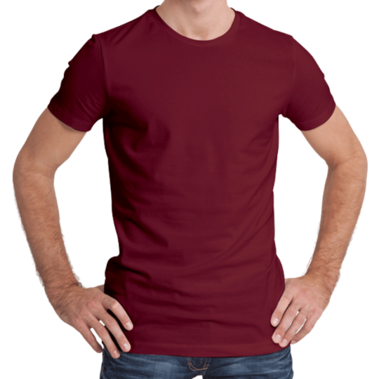BlackTree Half Sleeves 180 GSM T-Shirts for Men Cotton (Maroon) - view 2