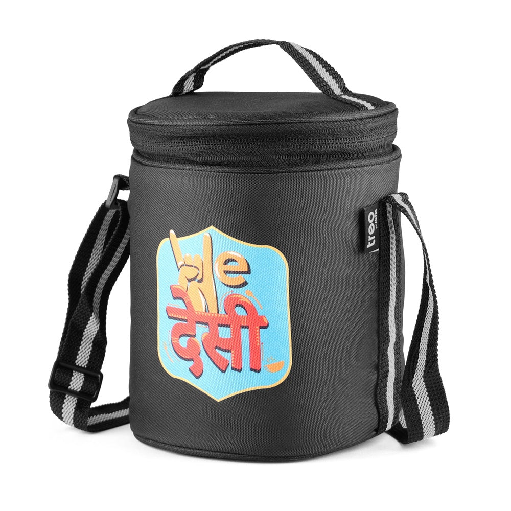 "We Desi" - Glass Tiffin with Printed Jacket (Milton) - view 6