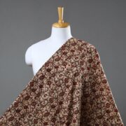 PITCHUKA SRINIVAS KALAMKARI PEDANA Beige - Block Print Cotton Pedana Kalamkari Fabric 19