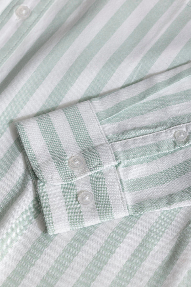 SNITCH Pinstripe Green Shirt - view 8