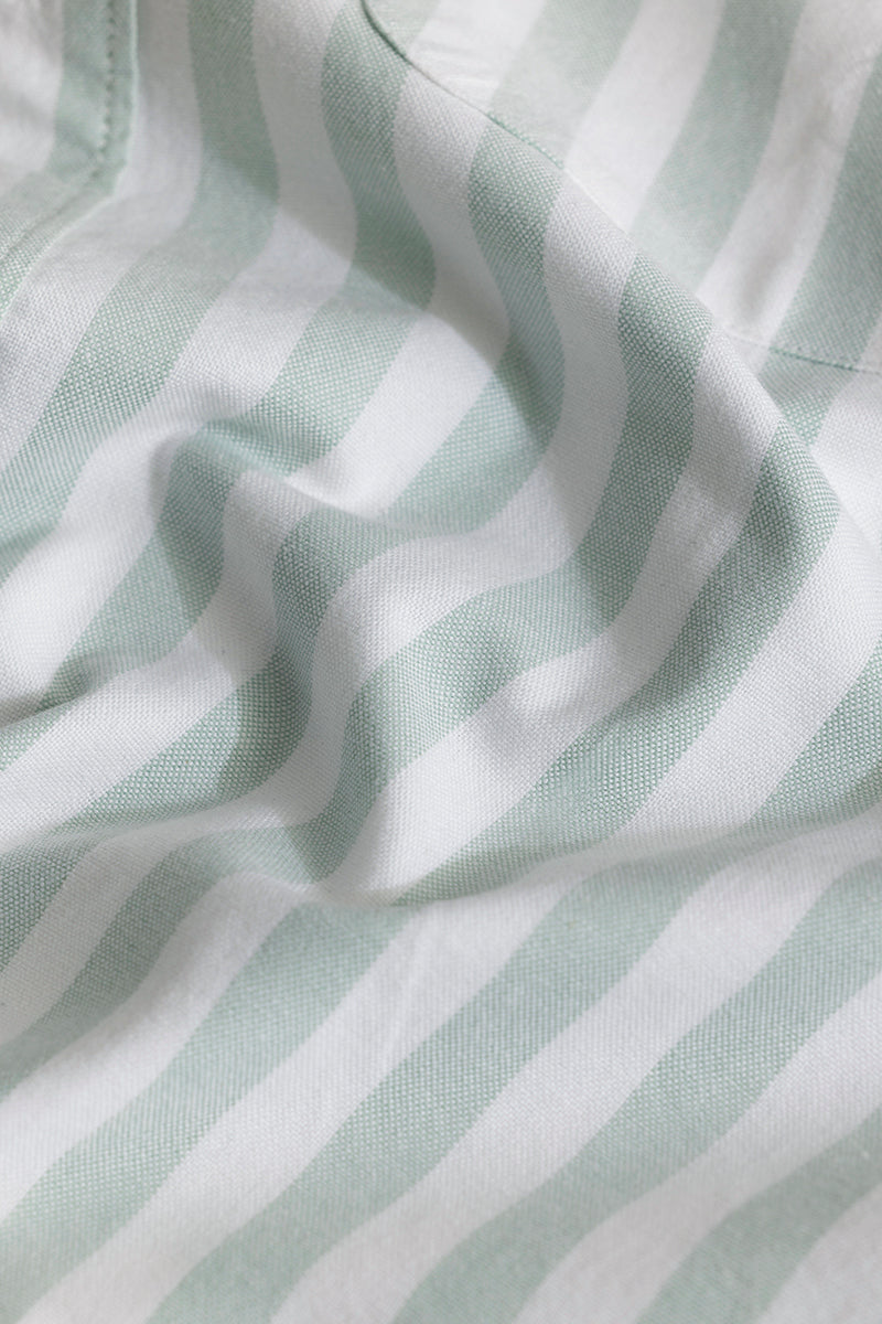SNITCH Pinstripe Green Shirt - view 9