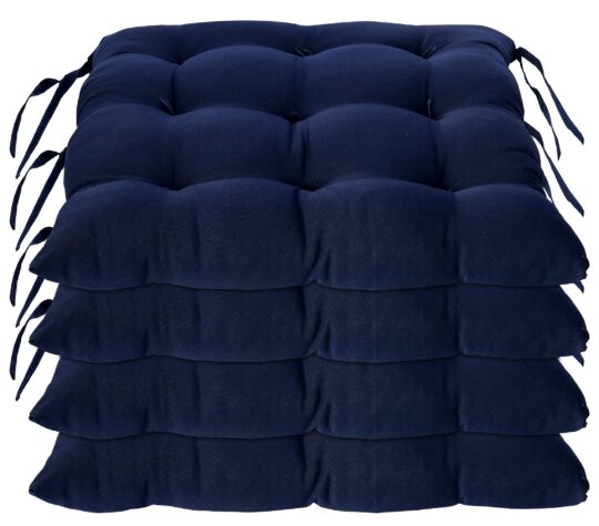 Pad chair cushion – Kuber Industries Microfiber Chair Pad|Chair Cushion Pad for Office, Home|Sitting Cushion|Seat Cushion for Chair (Navy Blue)