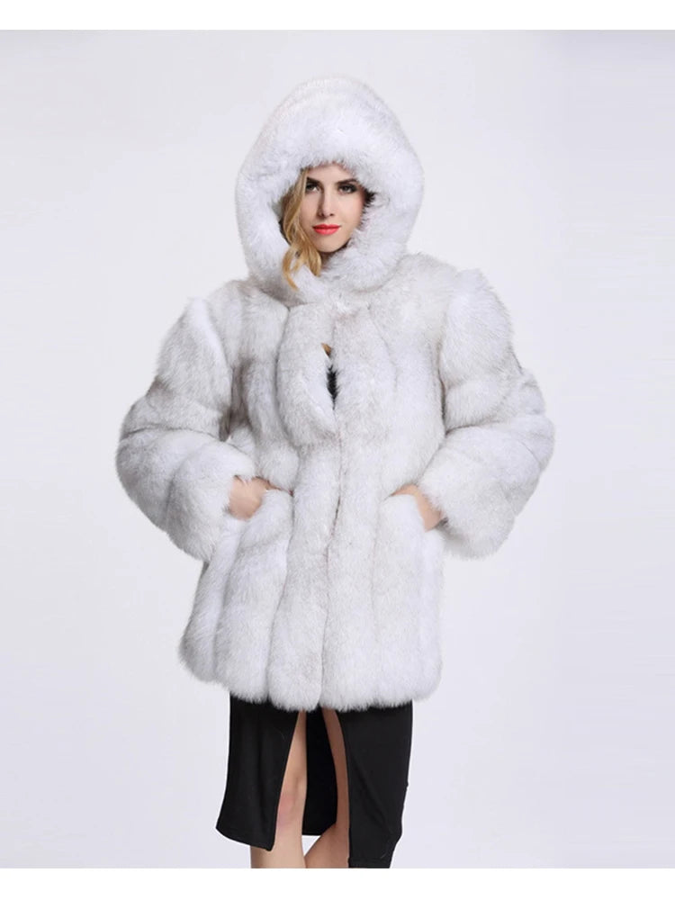 BlackTree Winter Jacket Women Fashion Thick Warm Faux Fur Jackets - view 6