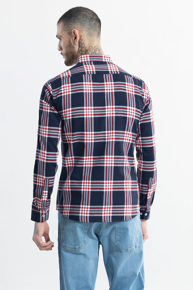 SNITCH Boldsquare Navy Checks Shirt - view 5