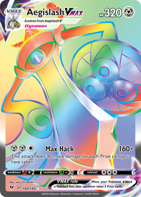 Rare rainbow swsh4-190 – Pokémon Aegislash VMAX - 190/185 - Rare Rainbow [swsh4-190] [Secret] - Aegislash VMAX - 190/185 - Rare Rainbow