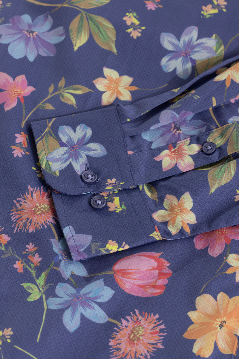 SNITCH Botanic Bloom Blue Shirt - view 10