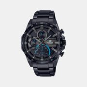 Casio Edifice Men Quartz Black Dial Chronograph Stainless Steel Watch ED568
