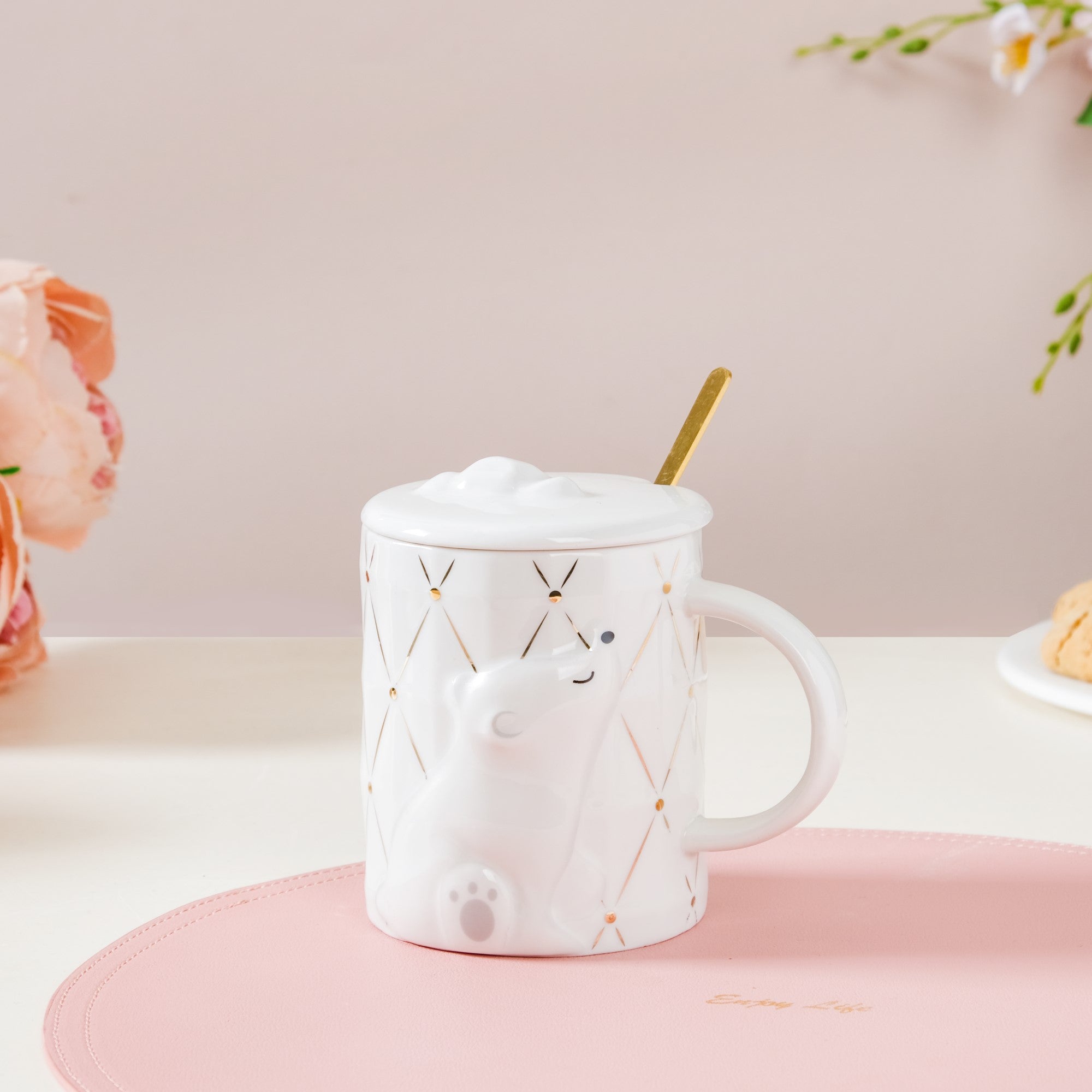 Nestasia Bear Mug With Lid And Spoon - view 3