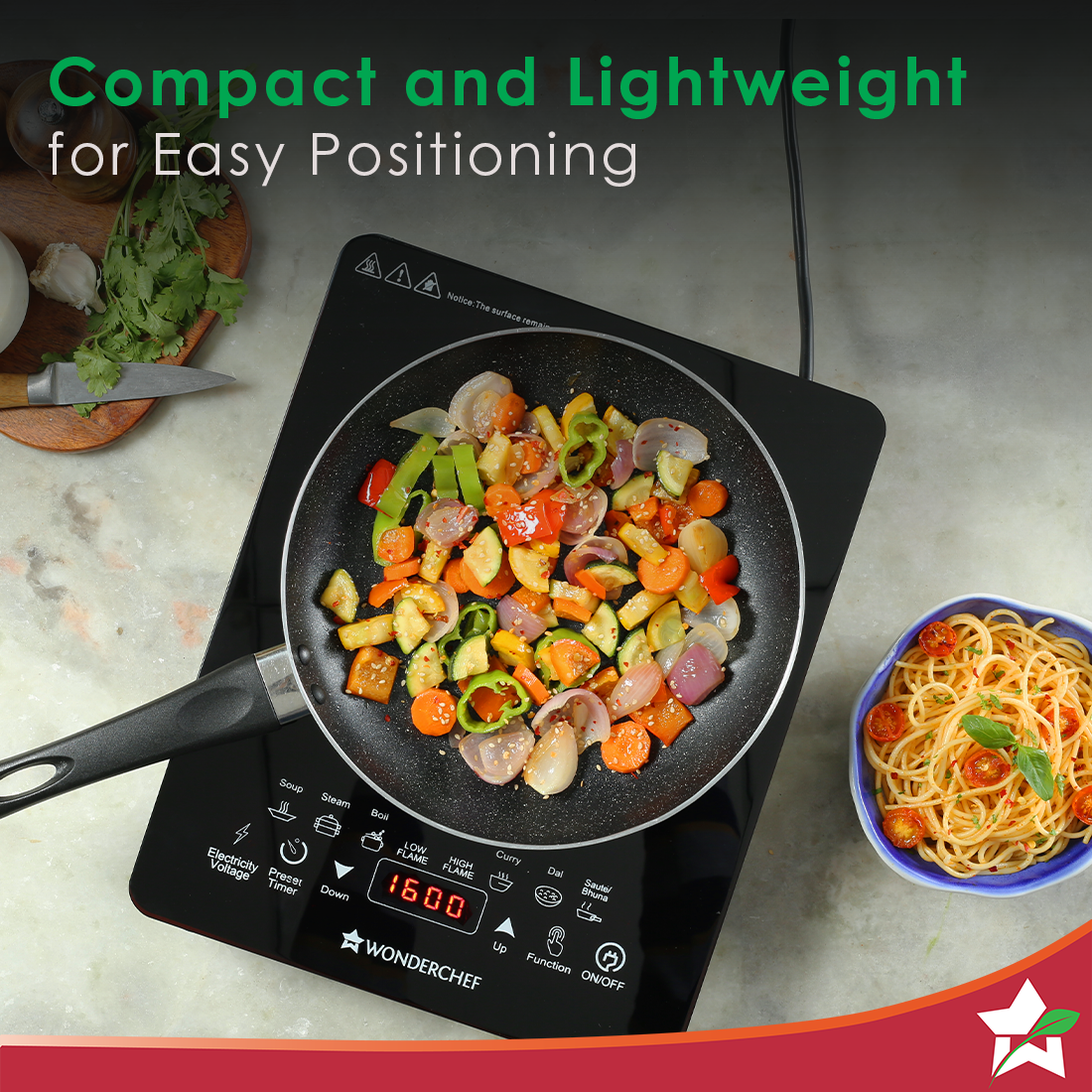Wonderchef Swift Induction Cooktop with 8 Power Settings|2200 Watt - view 4