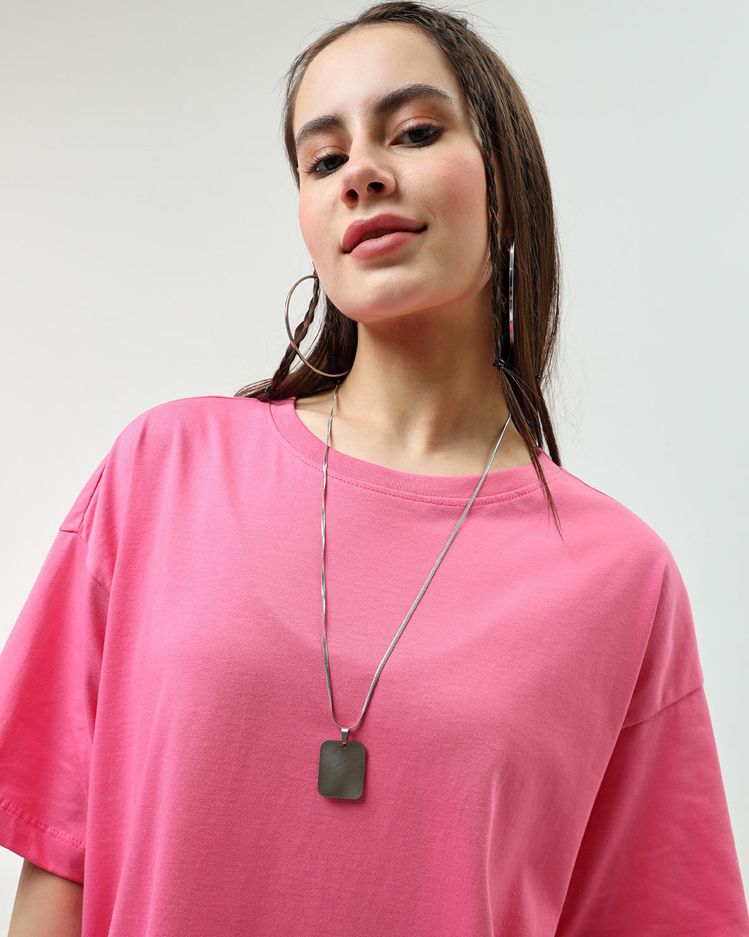 BlackTree Pink Oversized Dresses - view 5