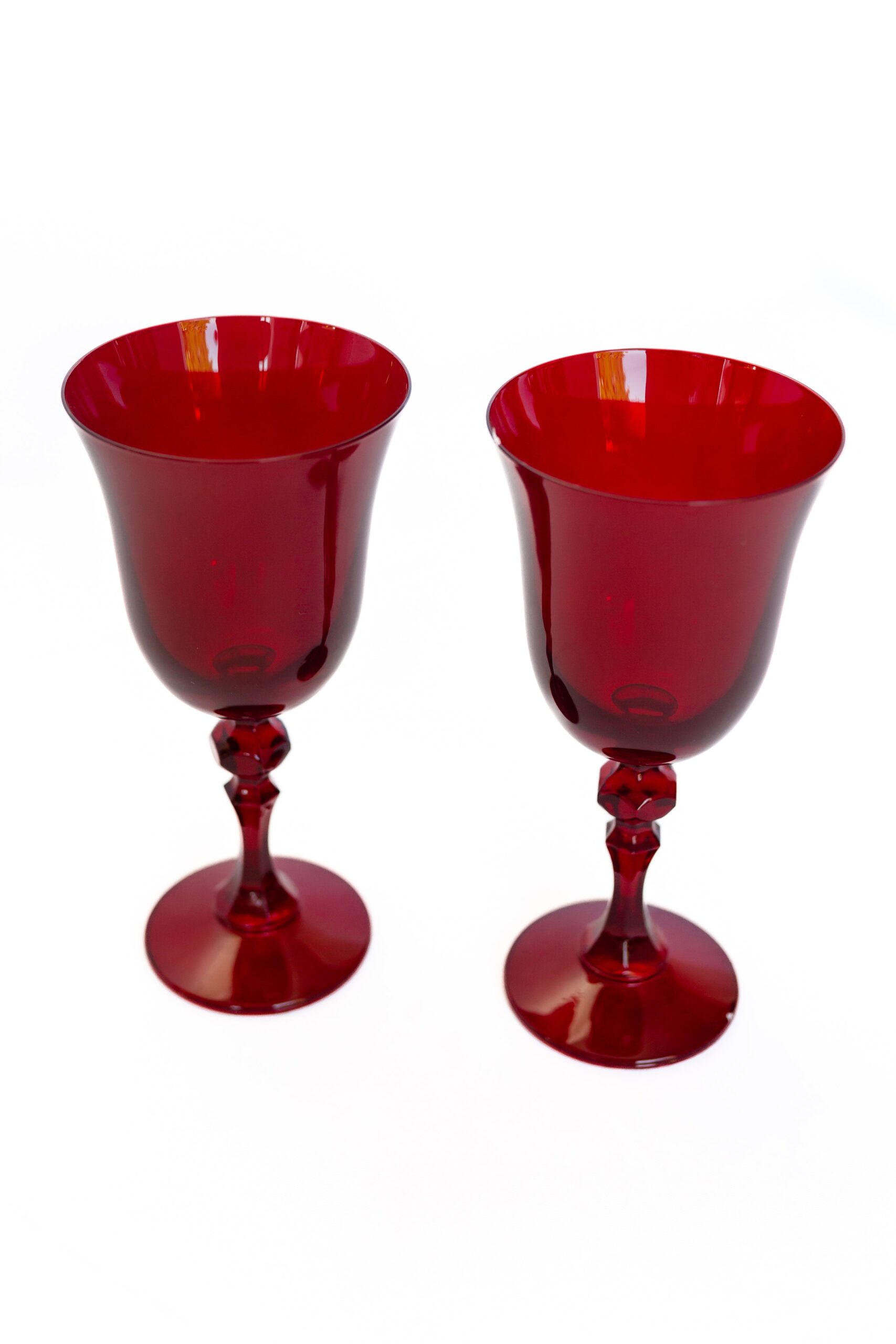 Estelle Colored Glass Estelle Colored Regal Goblet - Set of 2 {Red} - view 4