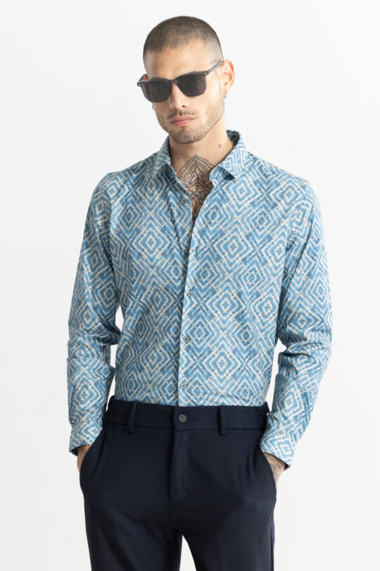 SNITCH Cube Couture Blue Shirt
