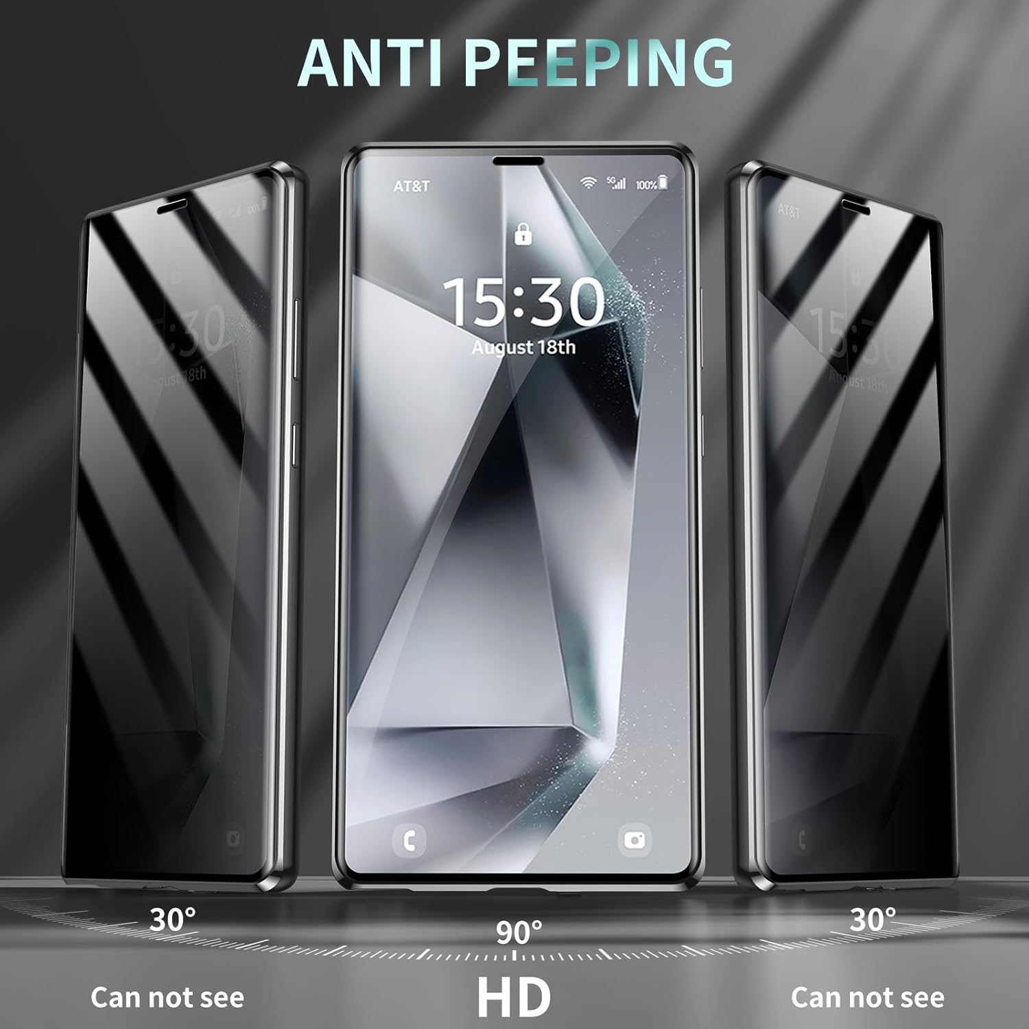 Million Cases Privacy Shield Dual Magnetic Glass Case - Samsung - view 4