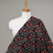 BAGRU DABU PRINTS Black - Bagru Block Print Cotton Fabric 10
