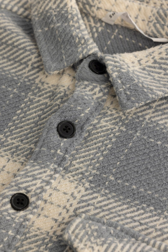 SNITCH Square Grid Grey Checks Shirt - view 2