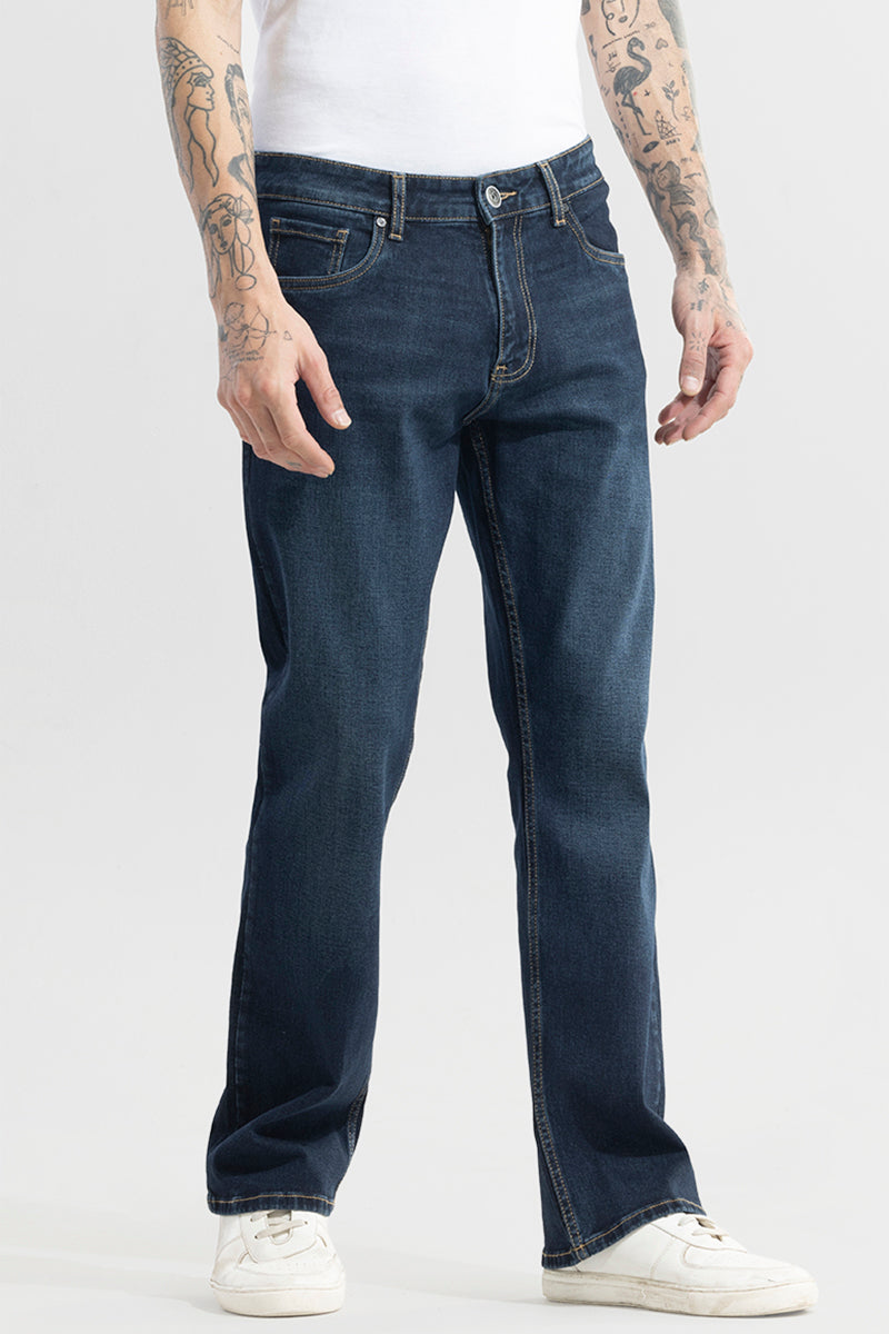 SNITCH Dazzle Space Blue Bootcut Jeans - view 6