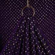 KACHCHH JI CHHAAP Alluring Purple Kutch Bandhani Tie-Dye Modal Silk Fabric
