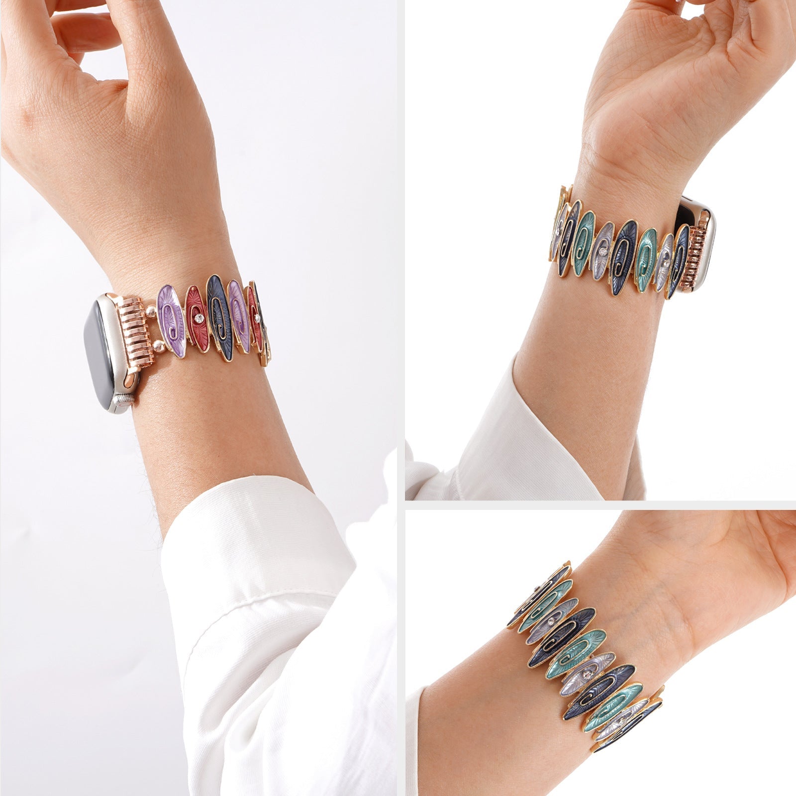 Peeperly Elegant Vibrant Alloy Bracelet for Apple Watch - view 5