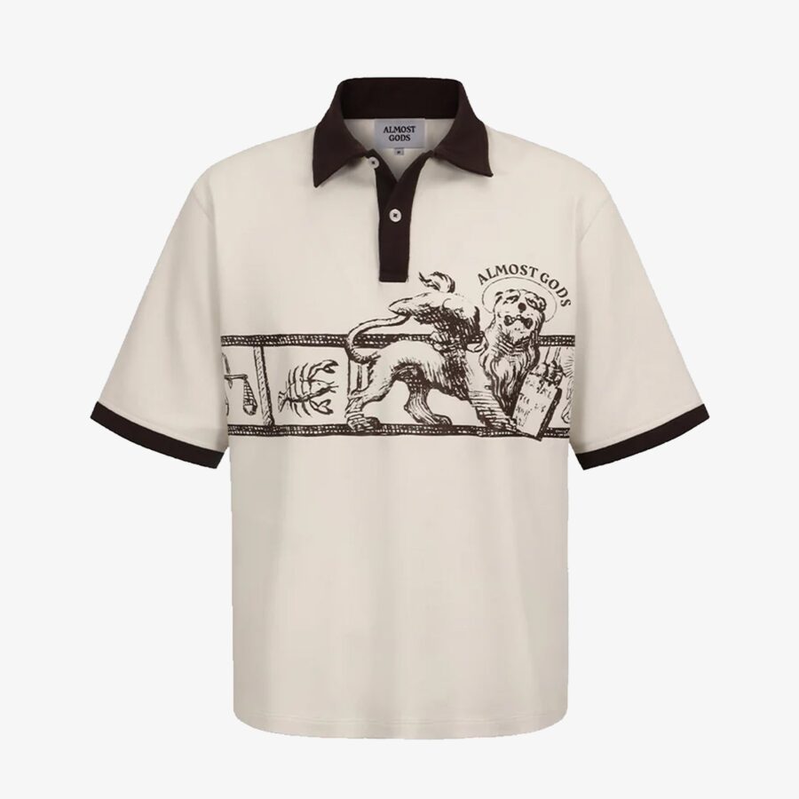 Almost Gods | Zodiac Relaxed Polo { Off White