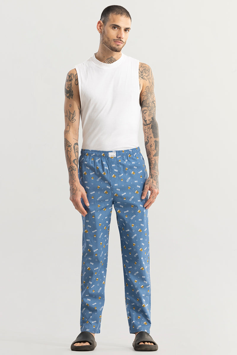 SNITCH Chai Print Blue Pyjama - view 7