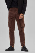 SNITCH Copper Brown Relaxed Fit Cargo Pants