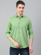 BlackTree Men Green Standard Fit Printed Casual Shirt