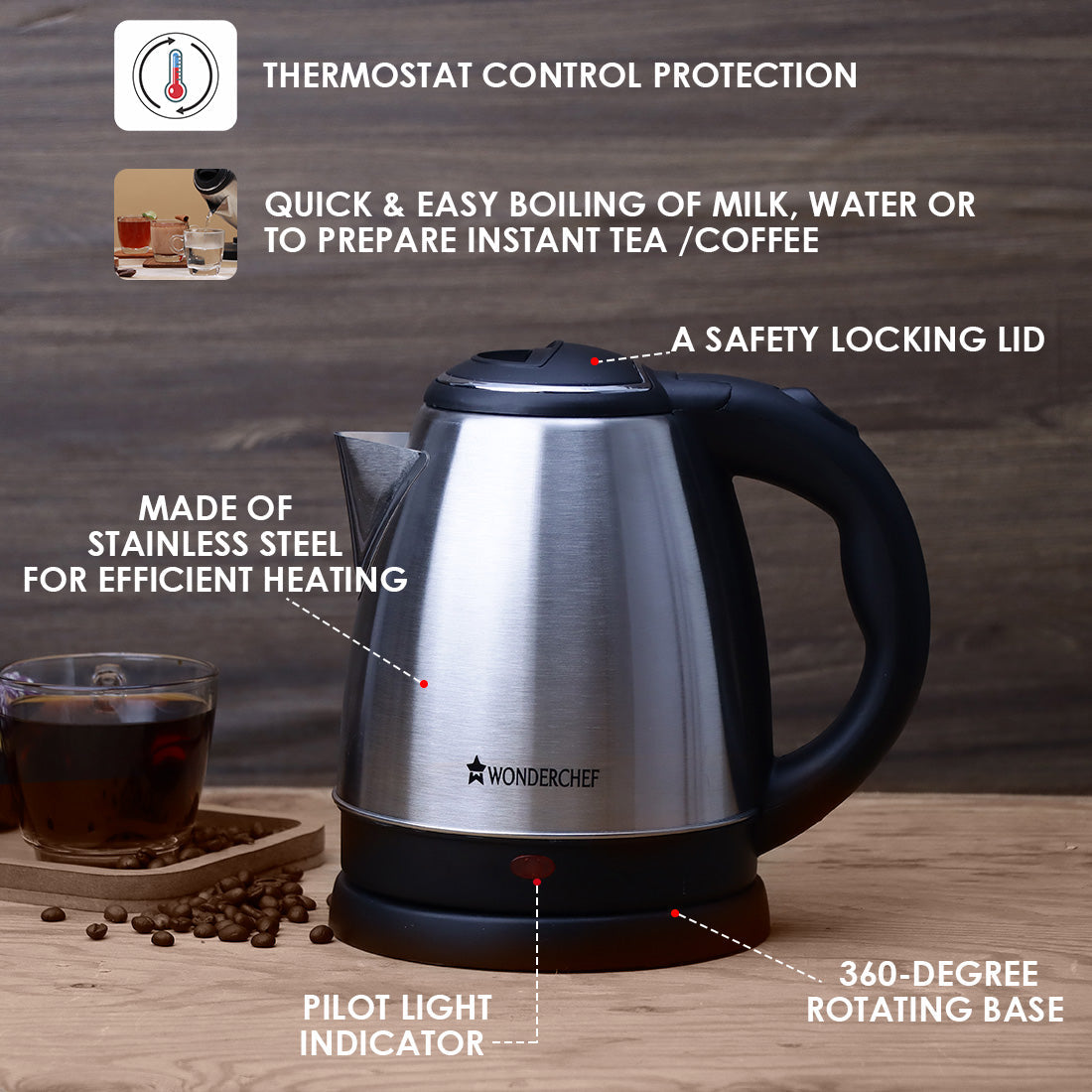 Wonderchef Renewed Crescent Electric Ke - view 4