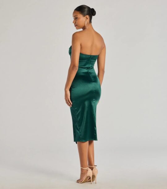 Windsor Kaleen Sleeveless Satin Wrap Midi Dress - view 2