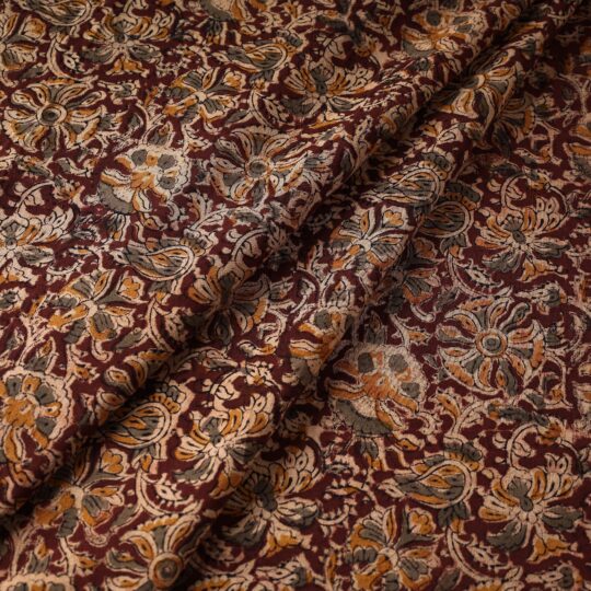 SOUTH KARGHA Brown - Kalamkari Block Printed Cotton Fabric - view 2