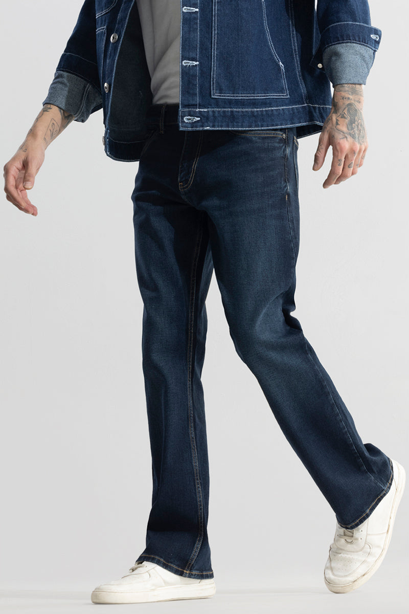 SNITCH Dazzle Space Blue Bootcut Jeans - view 4
