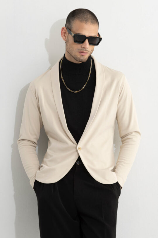 SNITCH Tensile Beige Light Weight Blazer