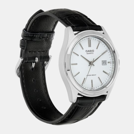 Casio Enticer Men Quartz White Dial Analog Leather Watch A2300 - view 2