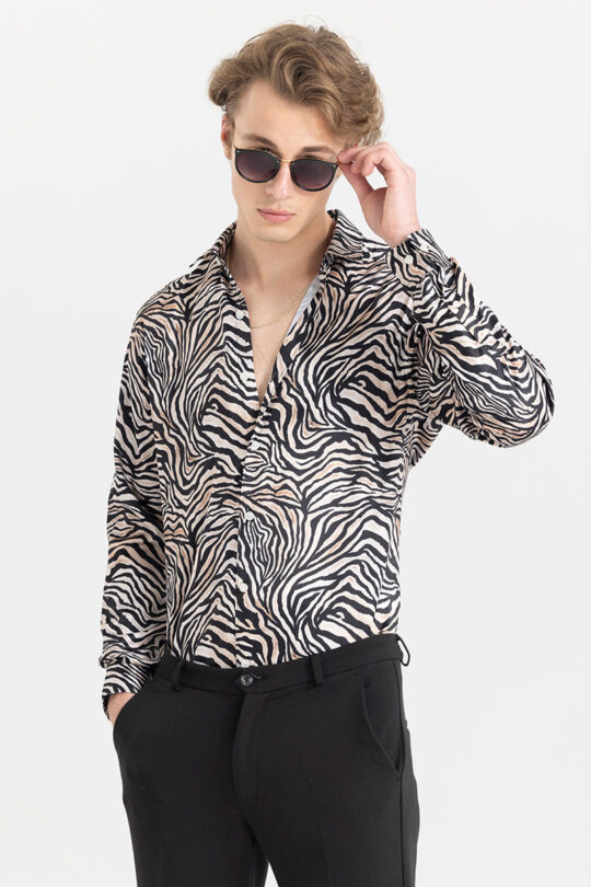 SNITCH Zebra Zenith Black Shirt