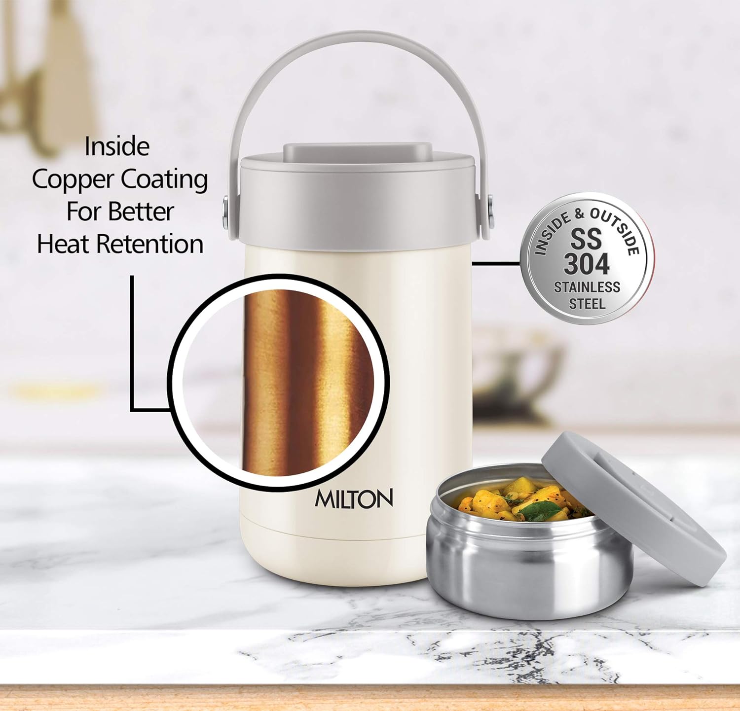 Glamour Thermosteel Stainless Steel Tiffin Box (Milton) - view 3