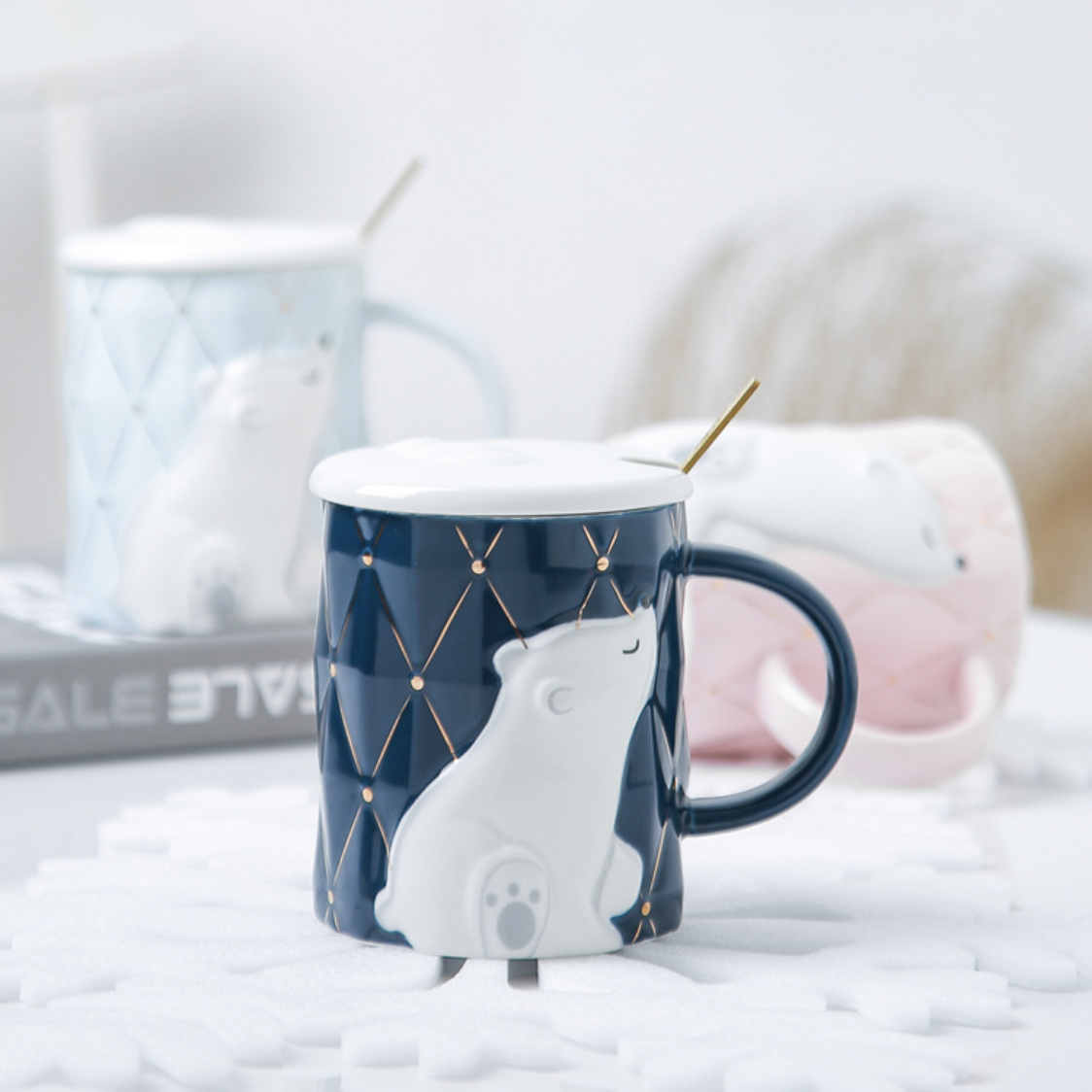Nestasia Bear Mug With Lid And Spoon - view 13