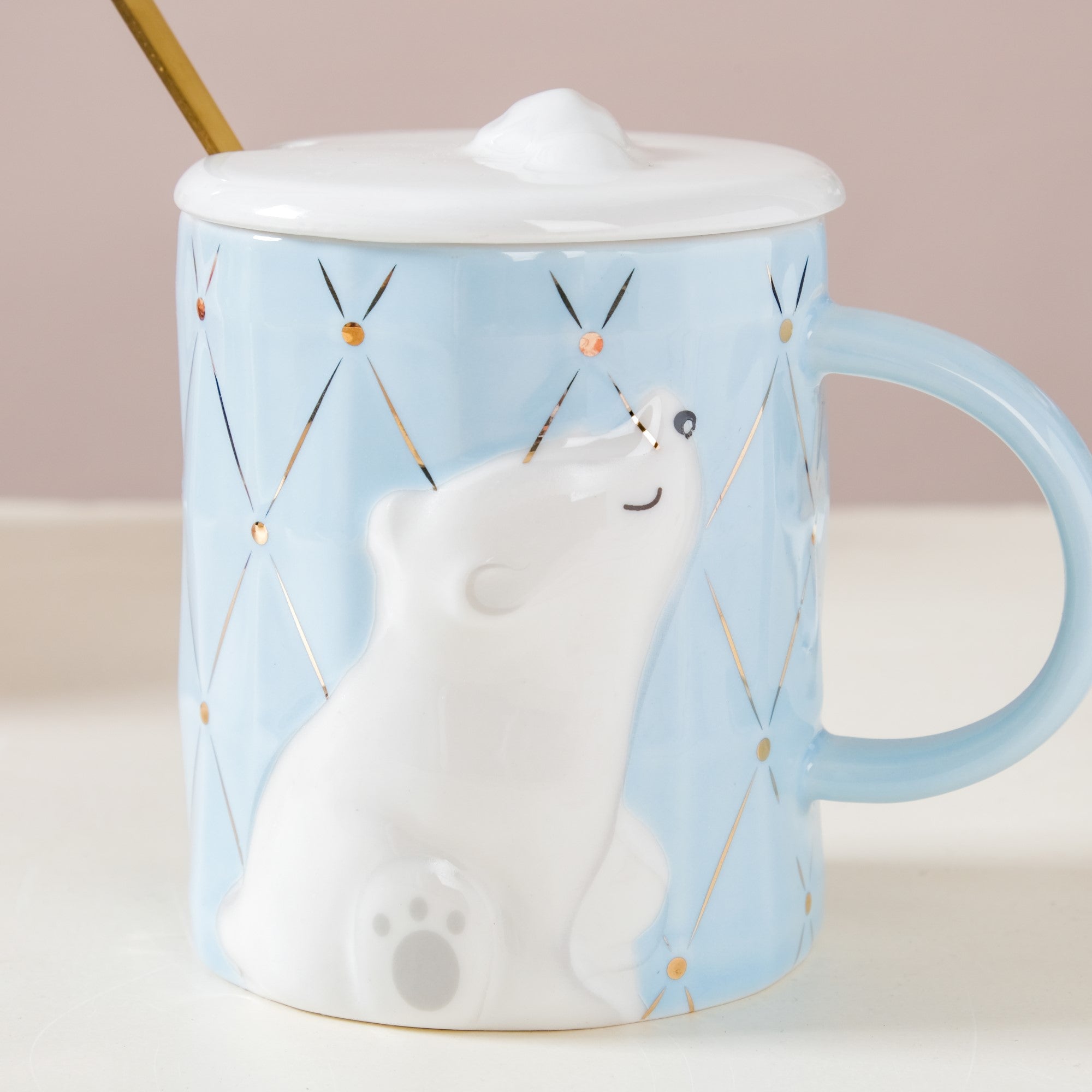 Nestasia Bear Mug With Lid And Spoon - view 6