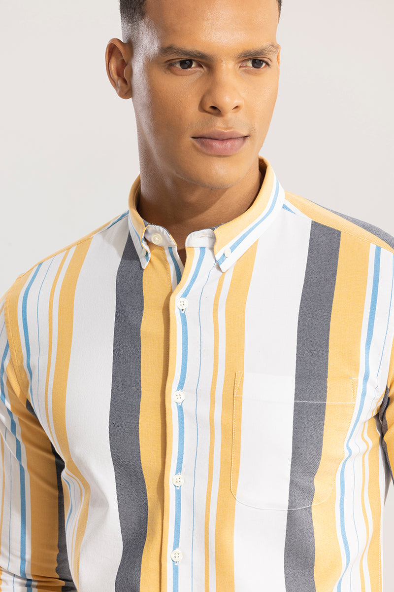 SNITCH Retro Stripe Yellow Shirt - view 5
