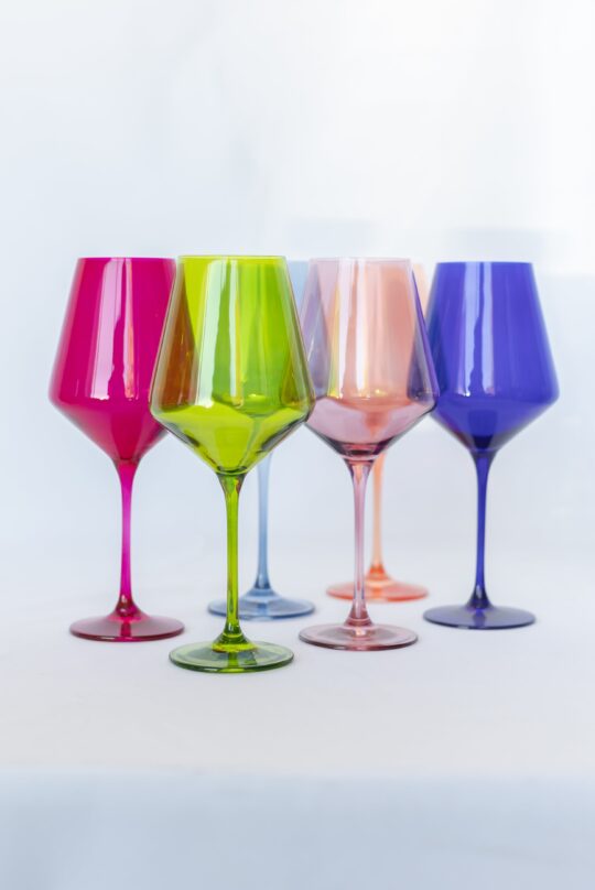 Estelle Colored Glass Estelle Colored Wine Stemware - Set of 6 {Mixed Set} - view 2