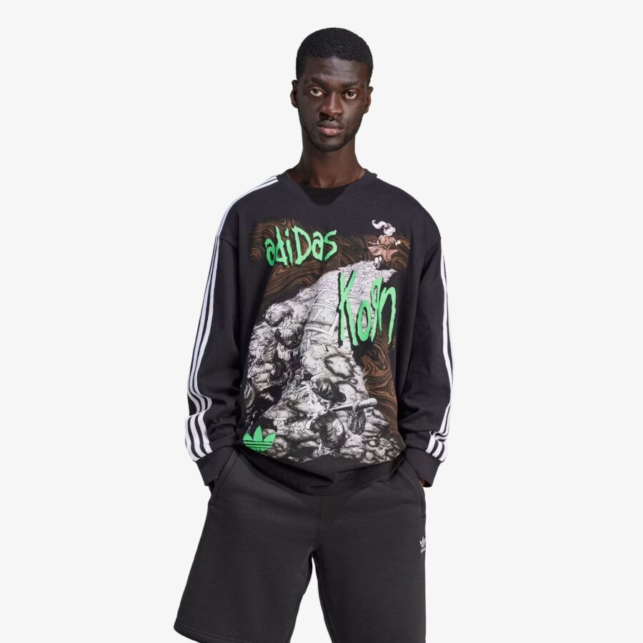 Adidas Originals | KORN LONG SLEEVE TEE { BLACK